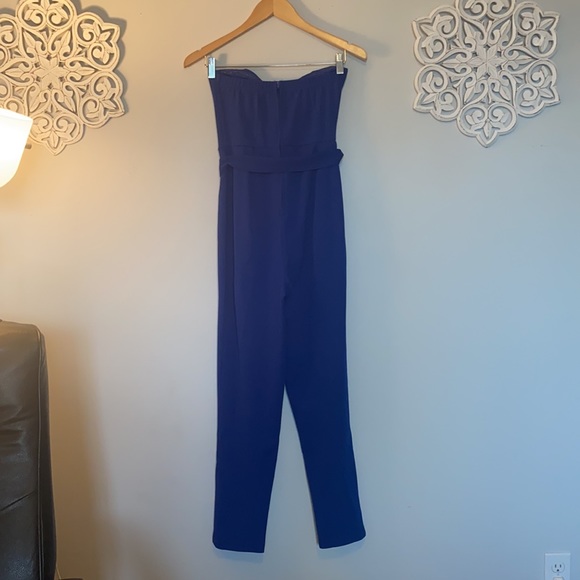Blue strapless romper, with buckle. - Picture 2 of 2